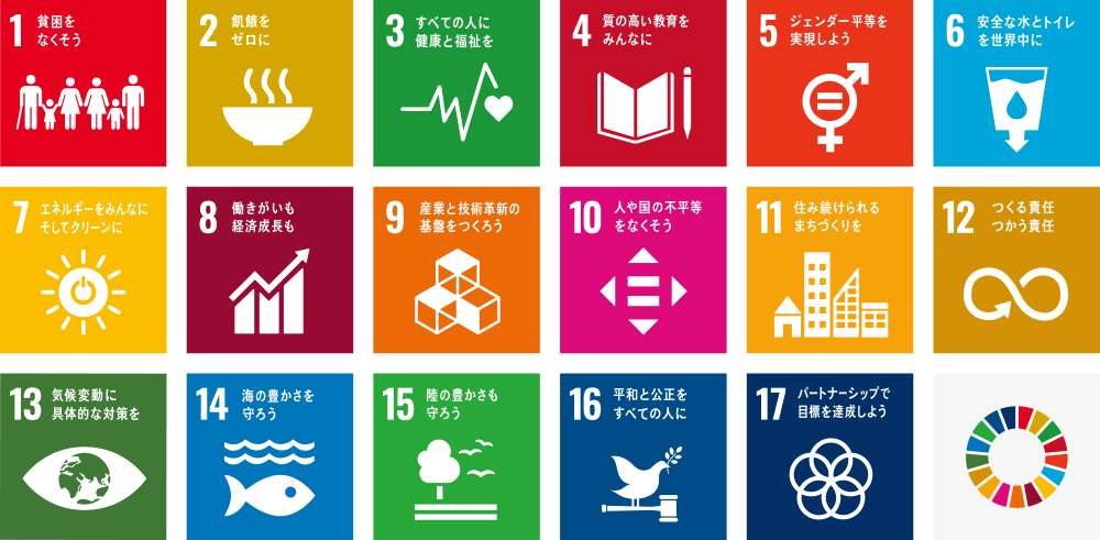 SDGs(持続可能な開発目標)に基づき選べる講義メニュー